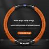 Car Steering Wheel Cover For Subaru Outback Brz Wrx Xv Ascent Forester Impreza Legacy Anti-Slip Carbon Fiber Leather Ultrathin gyu9