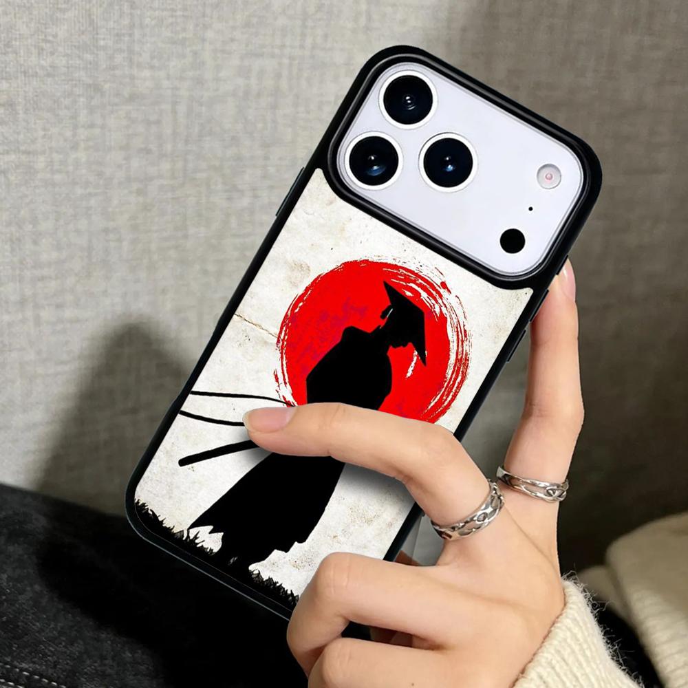 Capa Case for iPhone 17 Air 16 Pro Max 15 Plus 11 13 Mini 14 12 Back Phone Cover Bushido Samurai soft