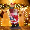 Festive Resin Santa Claus Sculpture - Christmas Decor for Indoor and Outdoor Use