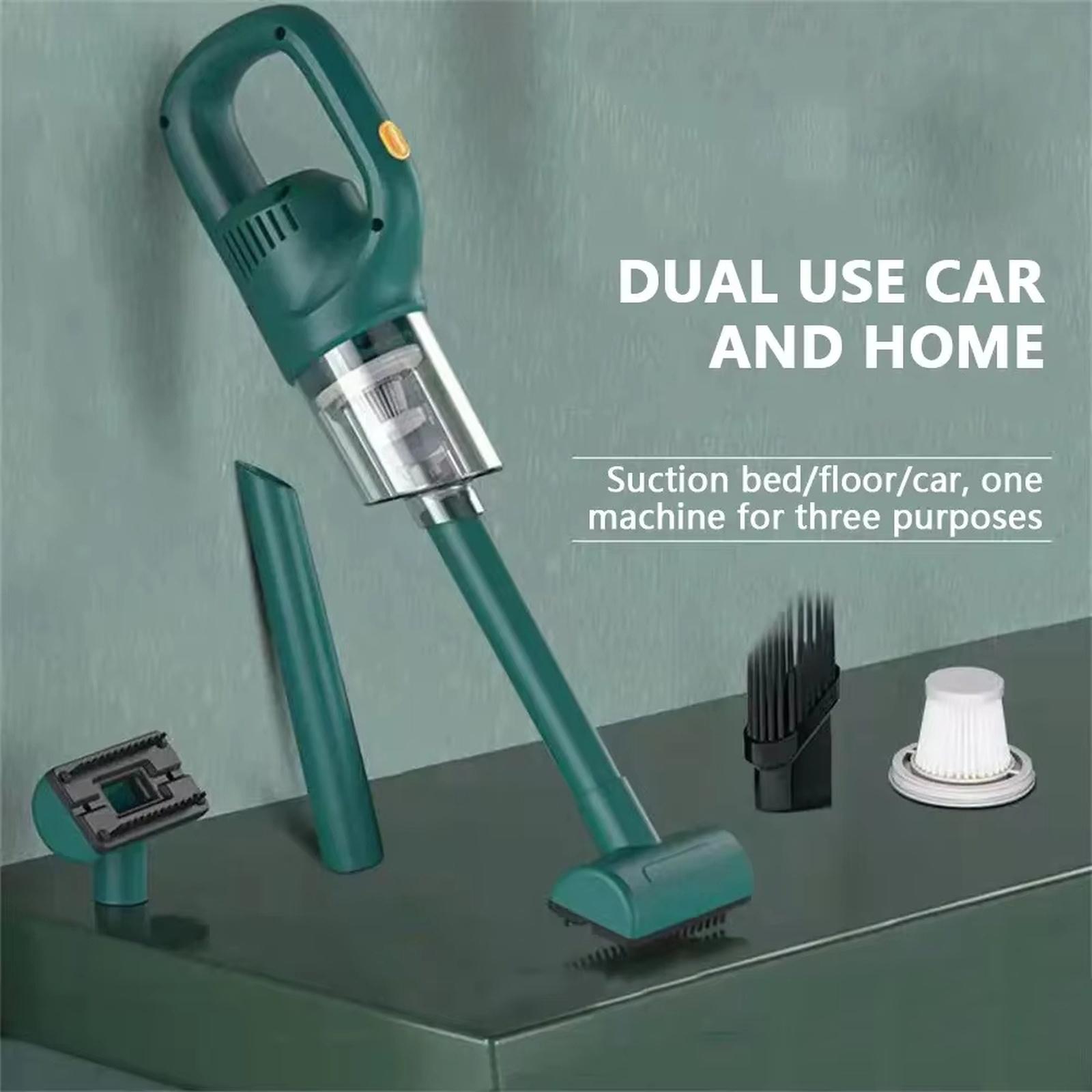 

Cordless Handheld Vacuum Cleaner Powerful Suction Portable Lightweight Rechargeable for Home Car Use High Efficiency Dust Removal one size зелений