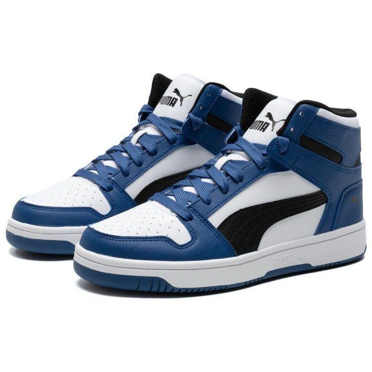 Puma Rebound Layup Comfortable Shock Absorption Durable High-Top Sneakers Unisex Sneakers Blue White 369573-36