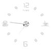 Modern Large Frameless DIY Wall Clock Mirror Surface Sticker for Home Office Room DecorSilver