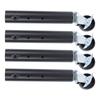 4PCS Furniture Legs with Caster Wheels Heavy Duty Carbon Steel Table Leg Extender Riser for Cabinet Sofa Bed Couch Coffee Table