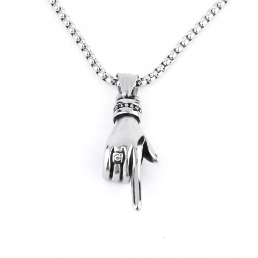 Halskette Silber Stahl Kette Hand Finger 374