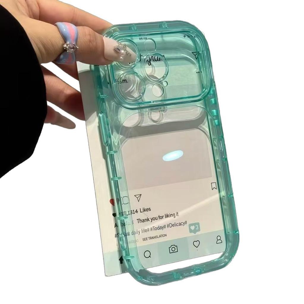 Transparent second mobile phone case is suitable for Apple 11 mobile phone iphone11promax rainbow shell candy color hard case