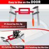 Door Hinge Jig 3 1 2in Fixed Size Aluminum Alloy Door Hinge Router Template Kit for 3.5 Inches Length 1 4in 5 8in