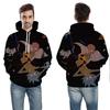 Bluza z kapturem Rick And Morty z cyfrowym nadrukiem 3D dla mężczyzn, codzienna odzież sportowa w kolorach zielonym, szarym, czarnym, białym