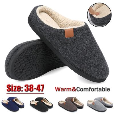 Men's Slippers Winter Warm Home Slippers Indoor Cotton Slippers Couple Bedroom Floor Shoes