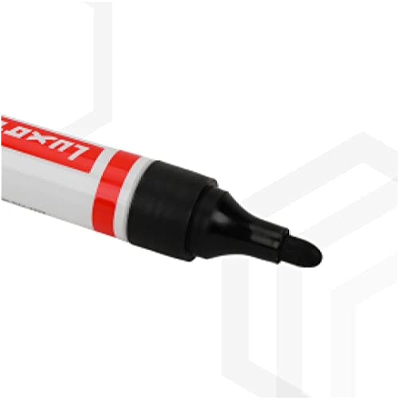 Luxor Whiteboard Marker Pen, Black - Pack Of 10 - Perfect For Clear, Smooth Writing On Whiteboards