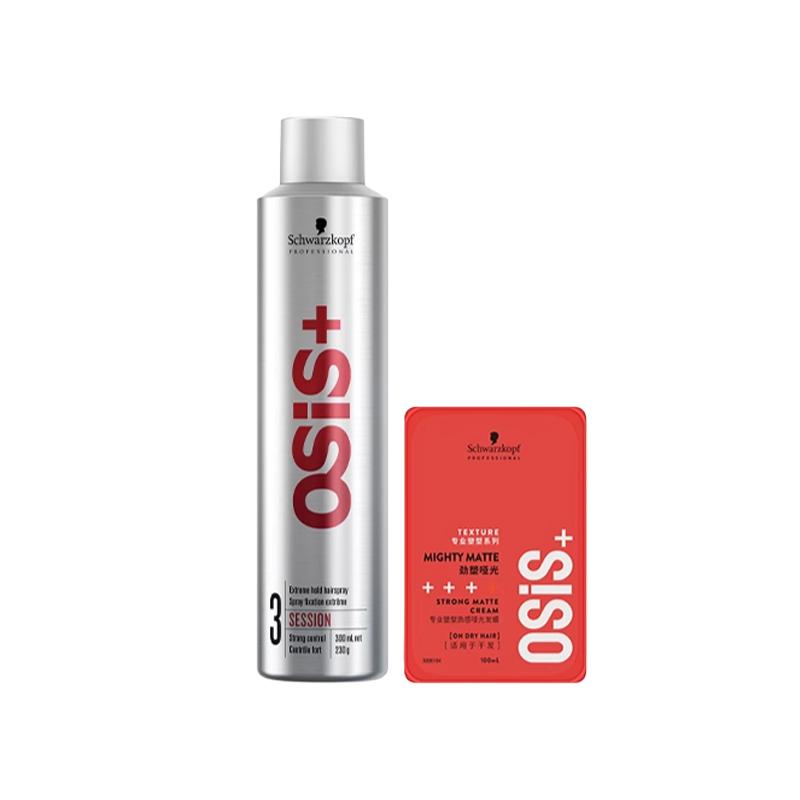 Schwarzkopf OSIS Hairspray and Wax Moisturizing and Refreshing + Two-piece set: OSIS hair gel 300ml + matte hair wax 100m коричневый