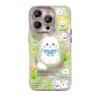 Cute Cats Suitable for IPhone16 IPhone Case 15promax Feather Magnetic Yarn Bracket 14 High-end Sense 13