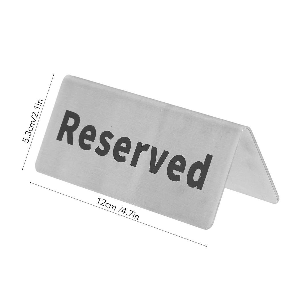 Stolní cedule z nerezové oceli, oboustranná, univerzální, stříbrná, stolní kartička na párty, svatbu, hotel