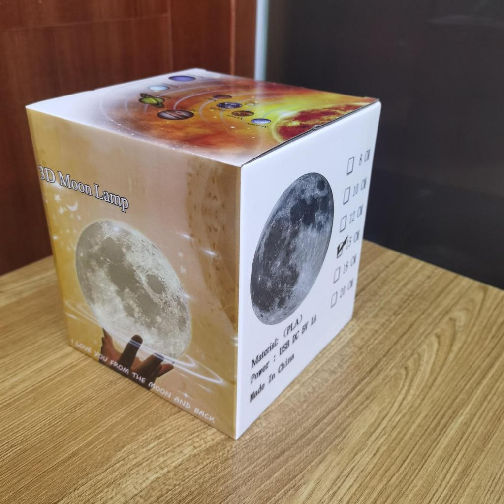 Lampă Lună Rotativă Inteligentă Controlată Vocal 2025 - Lampă Planetă Noptieră Dormitor (Non-Levitație)