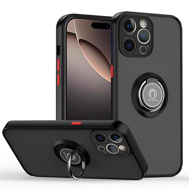 Magnetic Shockproof Case For IPhone 16 14 11 12 13 15 Pro Max Mini X XR 16Plus Ring Holder Cover For Iphone 17 Pro Max Air Cases