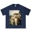 Funny Cat Meme Tshirt Unisex Unisex Hiphop Punk Tshirts Shortsleeved Fashion Loose Casual Cotton Summer Oversized Tshirts