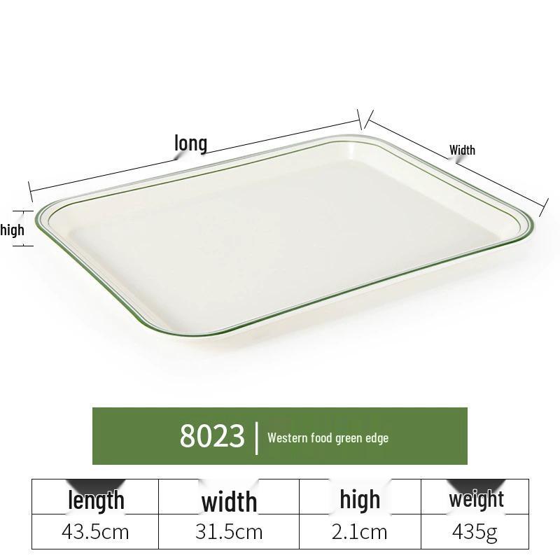 Melamine Rectangular Serving Tray for Cups, Bread, and Cake