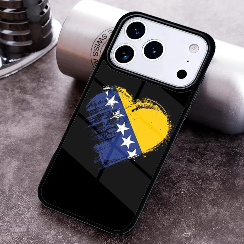 Bosna I Hercegovina Heart Phone Case For iPhone 17 16 15 14 13 12 11 Pro Max Plus 17Air Soft Silicone Cover