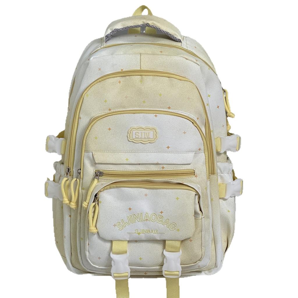 Schoolbag Wholesale Multi-grid Layer Pocket Schoolbag Girls Junior High School Students High Value Backpack New Large Capacity Backpack