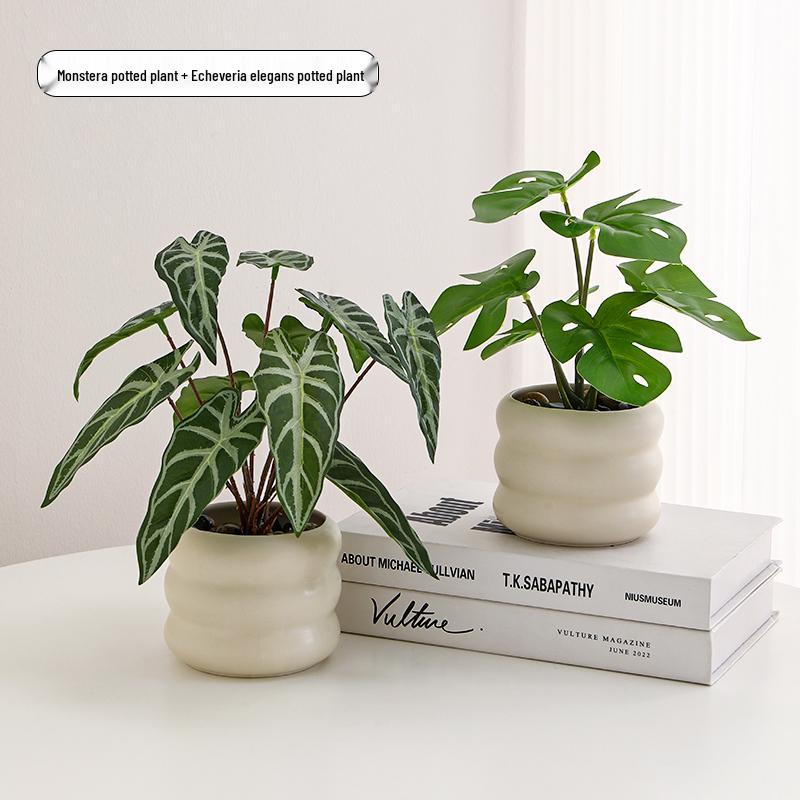 Nordic Indoor Desktop Bonsai: Artificial Green Plants for Office Decoration