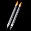 1pcs Rhinestone Nail Dotting Tool Double Head Dotting Pen Tips Beads Picker Wax Pencil Acrylic Handle Manicure Tool