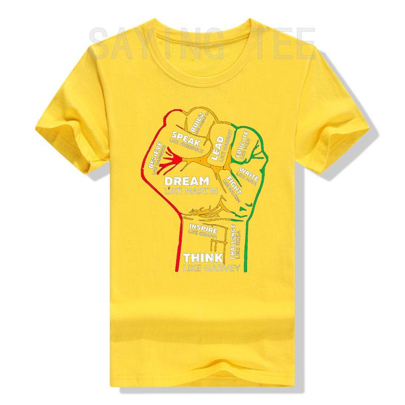 Inspiring Black Leaders Power Fist Hand Black History Month TShirt Cool Present for Women Unisex African Americans Graphic Tee Top