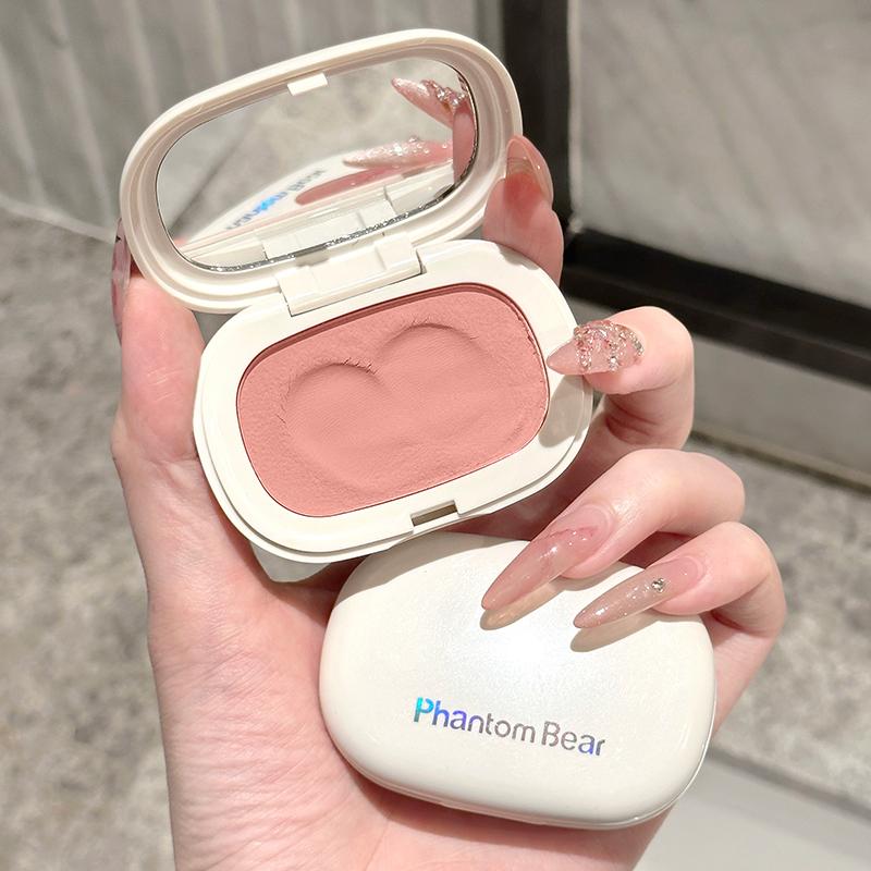 Monochromatyczny Błotny Róż Do Policzków Matowy Naturalny Odcień Policzków Fioletowy Taro Niskie Nasycenie Wodoodporny Miękki Krem Do Konturowania Kosmetyki