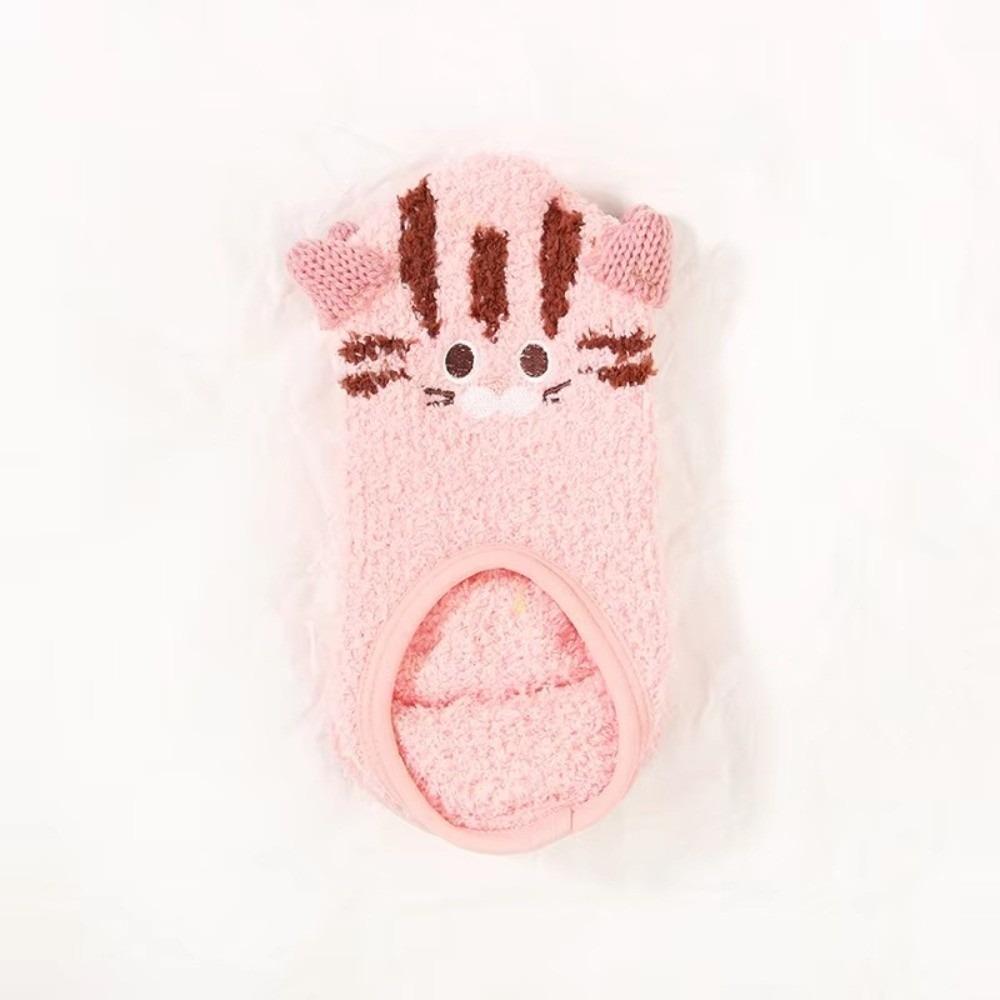 Cartoon Fuzzy Slipper Socks Non-Slip Floor Socks Cozy Ankle Socks For Women