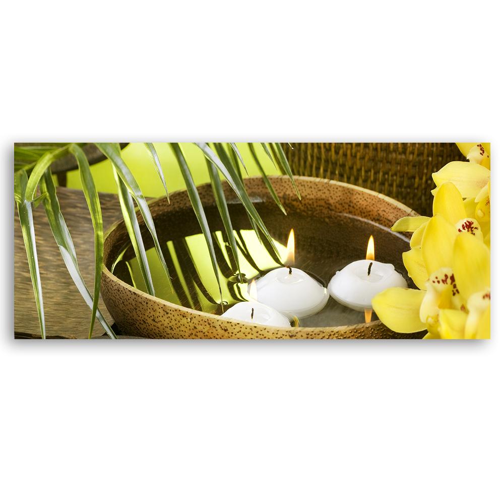 Canvas Print, Flowers Bamboo Zen