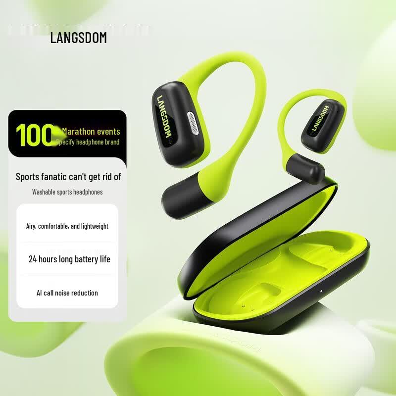 Lanston AirFit TS15 Washable Sport Earhook Headphones
