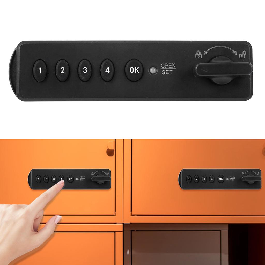 Smart Electronic Password Lock Security Alarm Coded Locker with Flat Bolt for Wardrobe Gym Bathroom