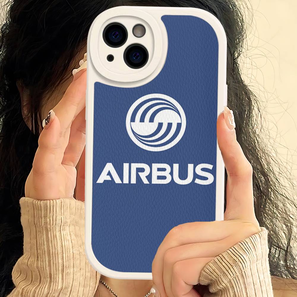 A-Airbus Logo Phone Case For IPhone 16 15 14 13 12 11 Pro Max Plus Shockproof Leather Cover