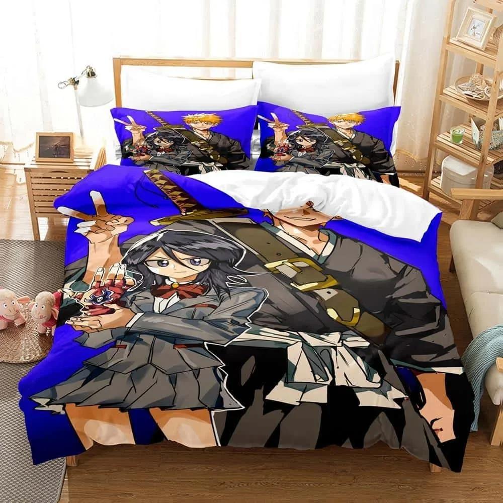 New 3D Print Anime Bleach Kuchiki Rukia Bedding Set Single Twin Full Queen King Size Bed Set Adult Kid Bedroom Duvet cover Sets