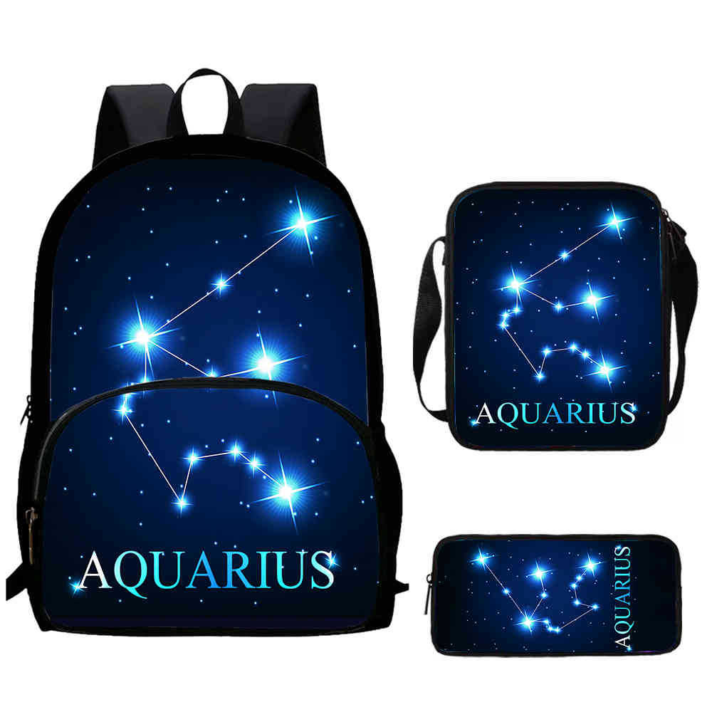 12 Sternbilder Schultasche High Definition Multifunktion Oxford Leichter Rucksack Haare