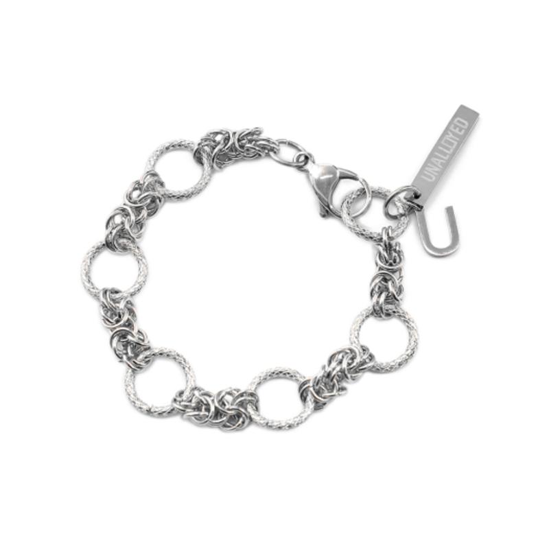 UNALLOYED U PENDANT CHAIN BRACELET / SILVER