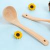 Japanese Beech Wood Spatula: Unpainted, Unwaxed, Non-stick, Long Handle