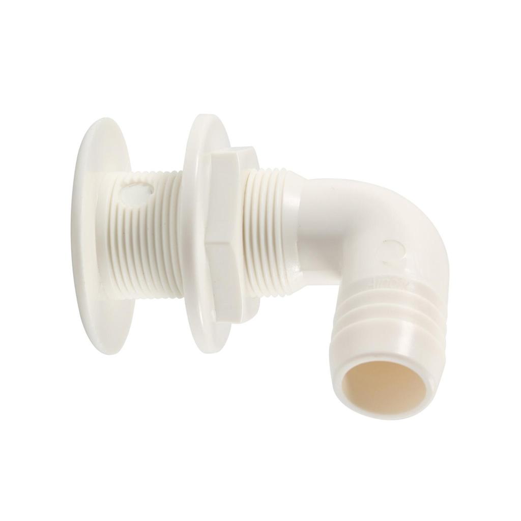 Generic 90 Degree thru Hull Scupper Bottom Outer Diameter 1-1/8 inch Practical Sturdy Part Replace for Ship Boats Yachts