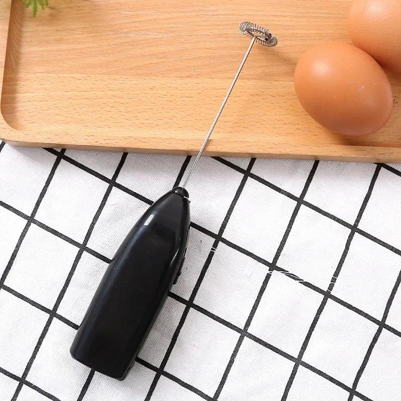 

Kitchen hand held electric whisk Baking tools Mini coffee stirrer Automatic milk whisk bubbler чёрный