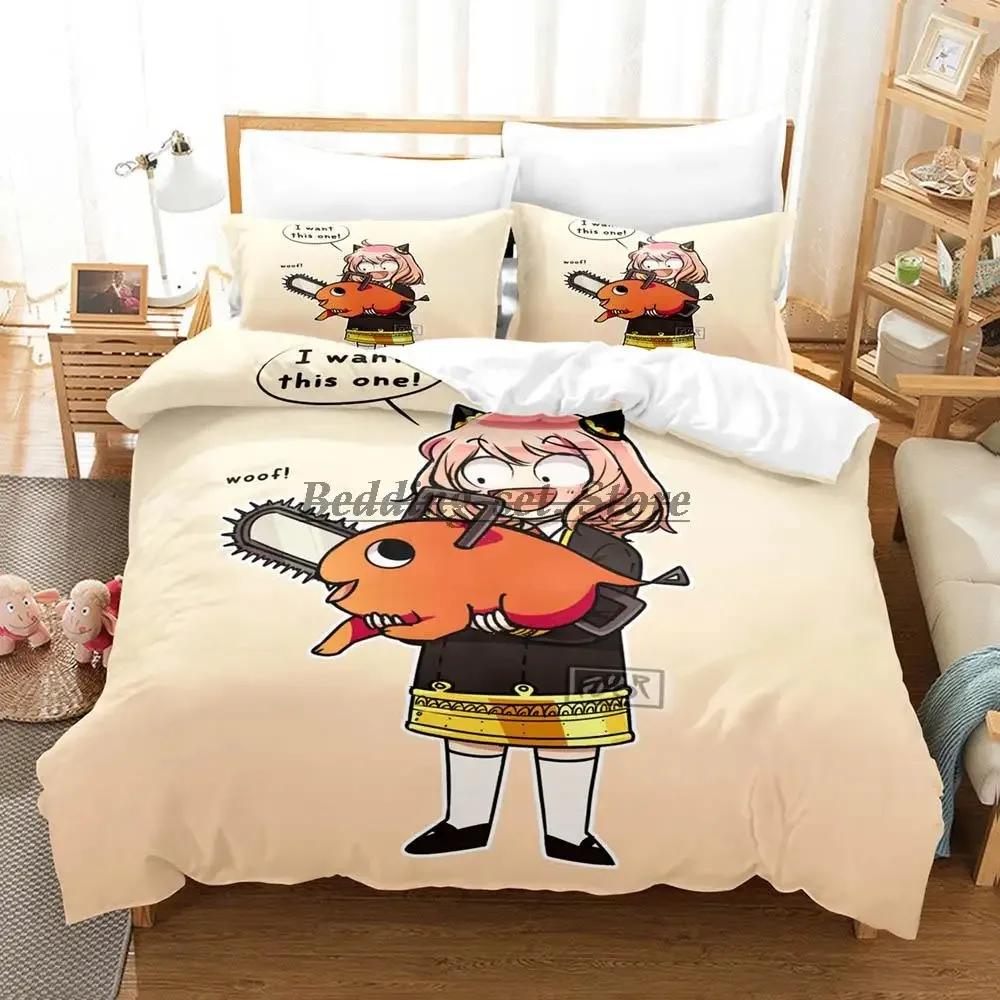 

2023 Человек-бензопила Почита Комплект постельного белья Односпальный Полуторный Двуспальный Квинсайз Кингсайз Комплект для кровати Aldult Ребенок Спальня Комплекты пододеяльников SPY×FAMILY 70x133cm 2pcs