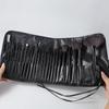 24Pcs Professional Makeup Brushes Set Black Premium Synthetic Bristles with PU Case for Foundation Powder Eyeshadow Makeup Kit