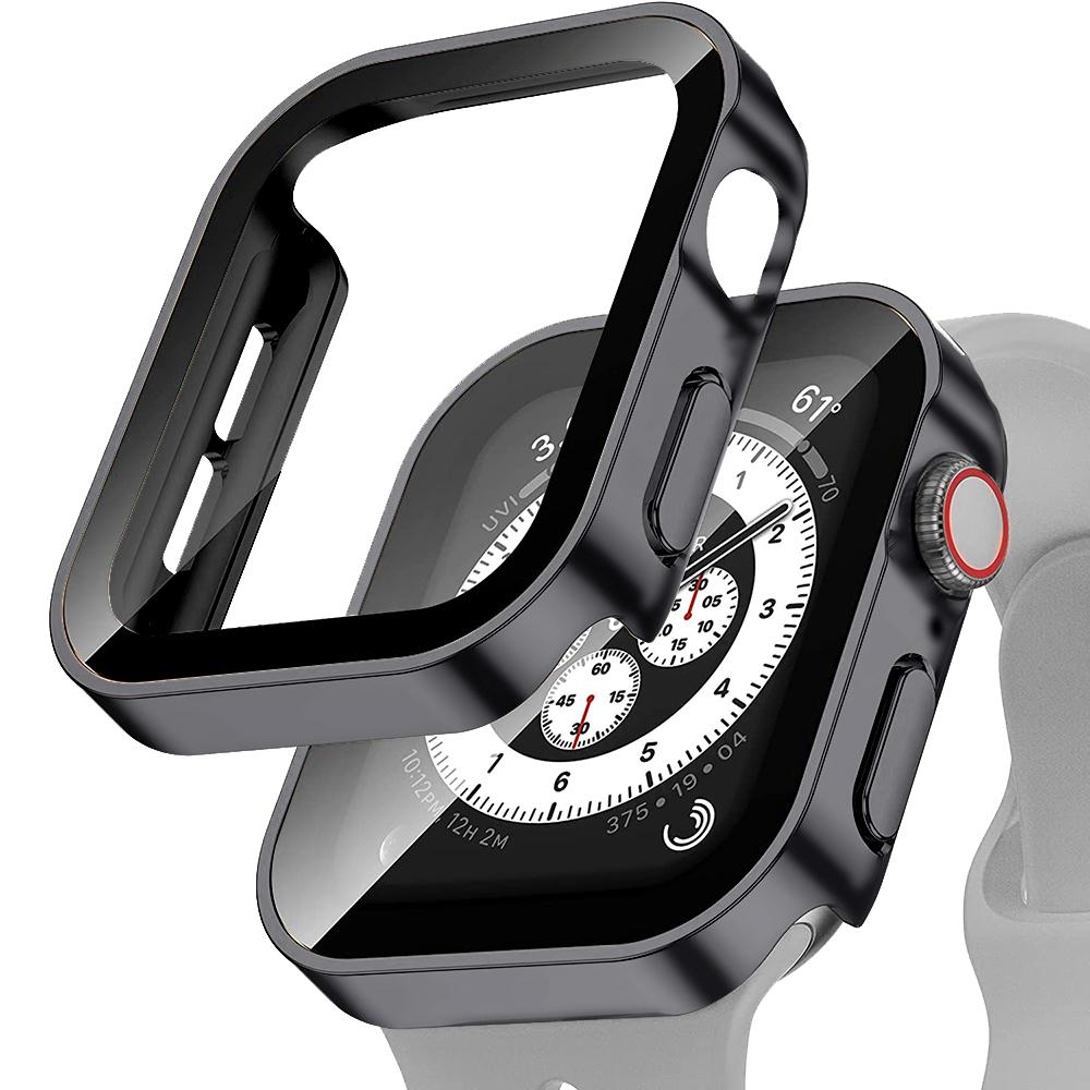 Waterproof Case for Apple Watch 7 8 45mm 41mm 44mm 40mm Screen Protector Cover Straight Edge Bumper iWatch 4 5 SE 6 Accessories