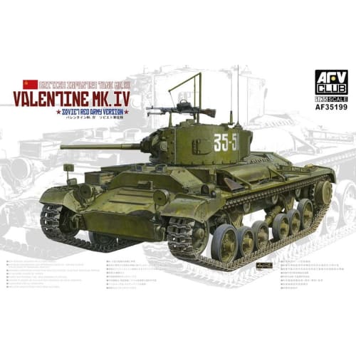 AFV Club 1/35 Valentine Infantry Tank Mk.IV Soviet Version Plastic Model AF35199