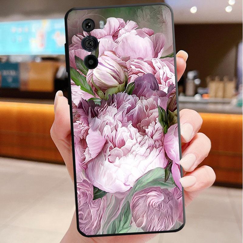 

Phone Case For Motorola Edge 50 40 Pro 60 50 40 30 Ultra Neo Fusion Moto G85 G72 G53 G54 G84 G13 G32 Peony Flower Moto G32