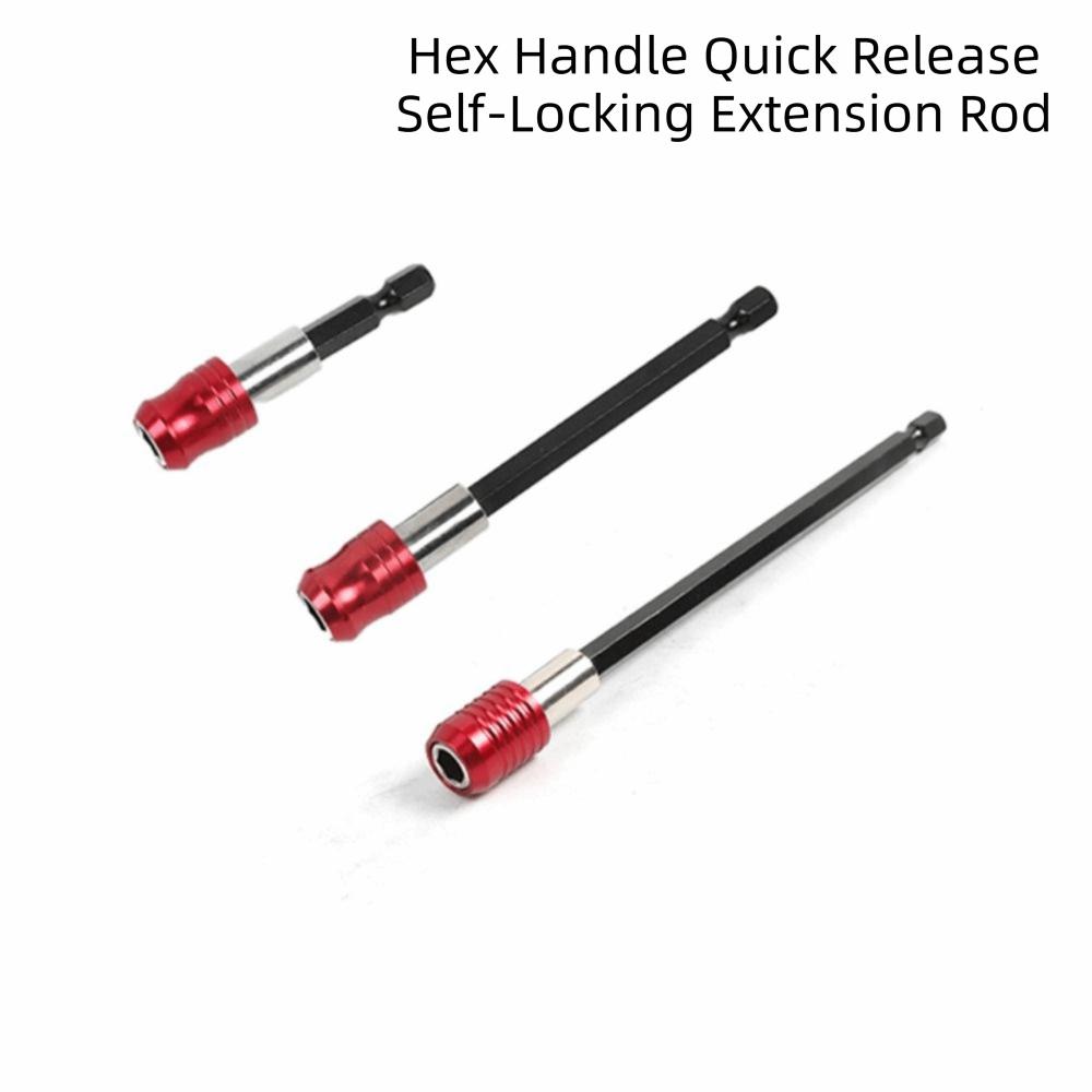 100mm Rod Self-locking Extension Rod Red Handle Hexagonal Handle Screwdriver Set DIY Projects