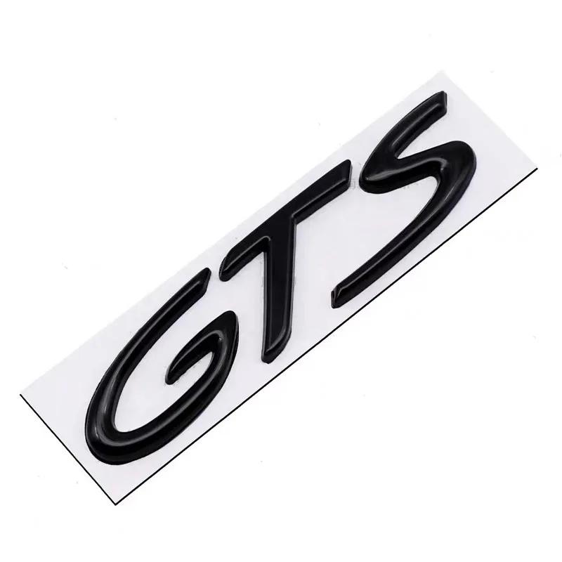 BCK2 3D ABS Metal GTS Car Stickers English Letter Car Rear Emblem Fender Side Rear Tail Trunk Badge Decal Accessories