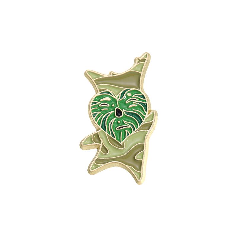 Cartoon Game Elf Enamel Pins Custom Leaf Spliced Fox Octopus Brooches Lapel Badges Animal Plant Jewelry Gift for Friends