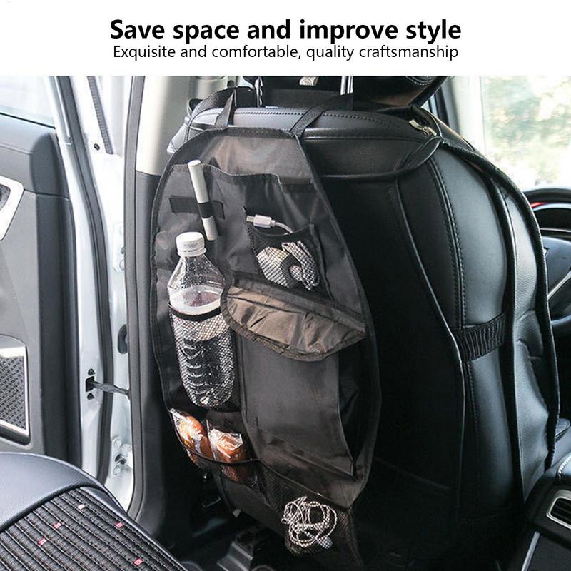 Back Seat Organizers for Car Waterproof Auto Back Seat Protector Travel Accessories Car Back Seat Organizer 7 Storage Pockets