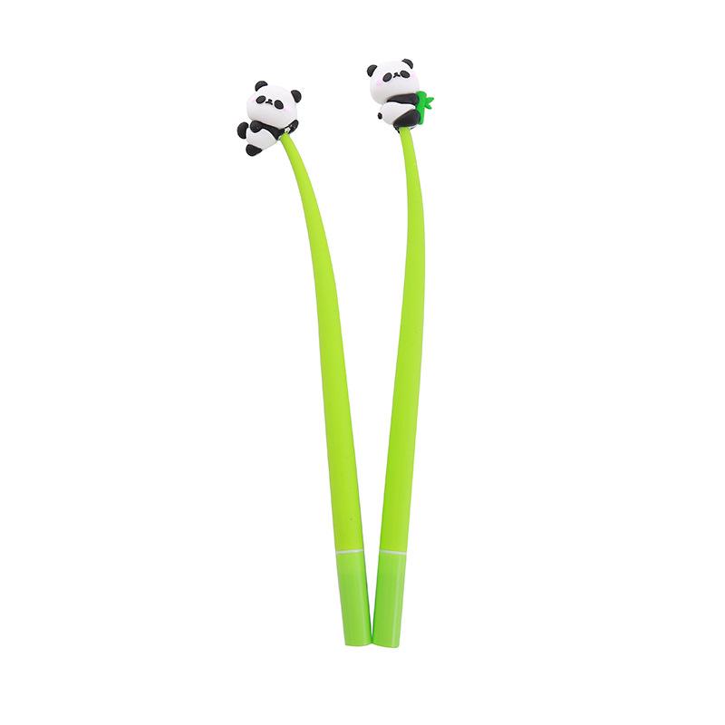 Cute Panda Shake Gel Pen Creative Kawai Stationery Student Soft High Looking Office School Supplies Signature Wholesale Lovely