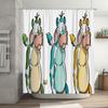 Animal Cartoon Shower Curtain Cute Cow Design for Bathroom Decor Waterproof Fabric with Hooks Various Sizes Available