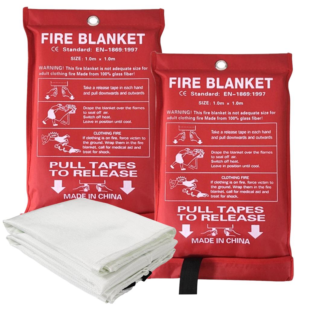 Fire Blankets Emergency for Home and Kitchen 39x39   Fire Suppression Blanket, Cover the Fire Source and Isolate The