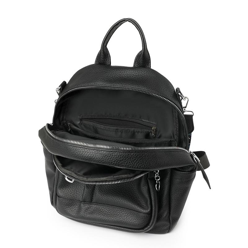 Soft Leather Backpack Student Schoolbag Large Capacity Travel Bag PU Women's Backpack